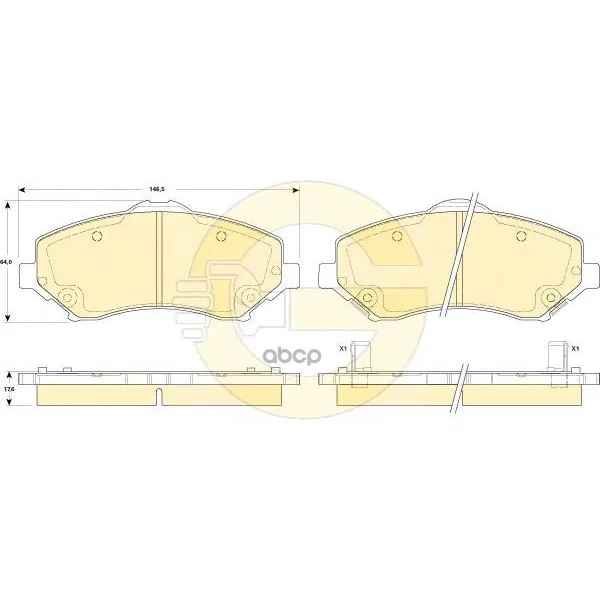 Колодки Тормозные Chrysler Voyager/Jeep Cherokee/Wrangler 07- Передние Girling 6146059 Girling арт. 6146059