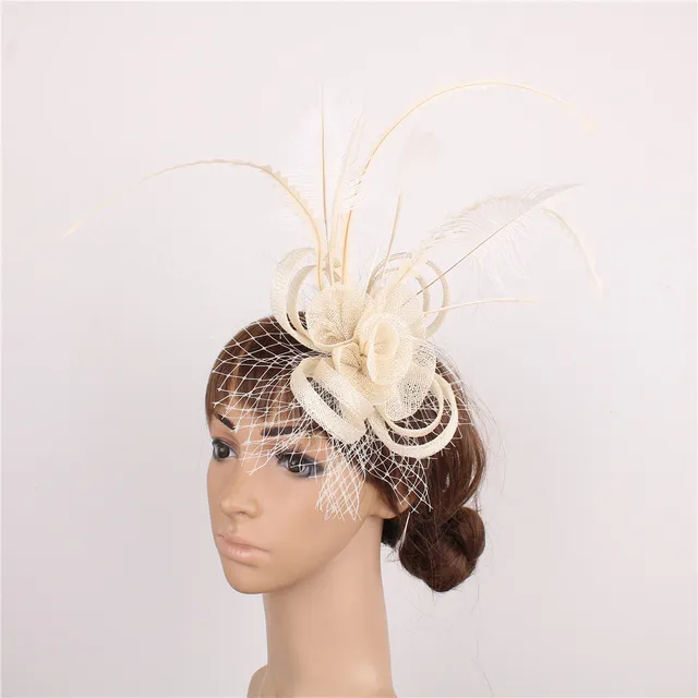 Vintage Gold Sinamay Base Fascinator 