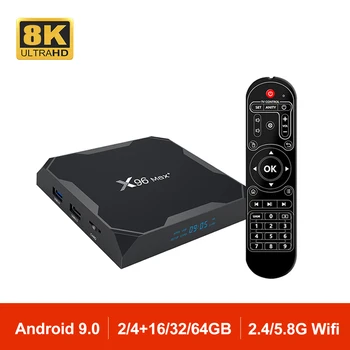 

X96MAX Plus Android 9.0 TV Box Amlogic S905X3 2.4G/5G Wifi BT 4.0 8K HDR TV Receiver Voice Control X96 Max Set Top Box VS HK1