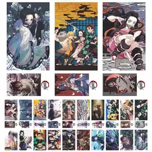 180 шт Аниме демон убийца Kimetsu No Yaiba Kamado Tanjirou Kamado Nezuko открытка поздравительная открытка с сообщением игрушки Рождественский подарок