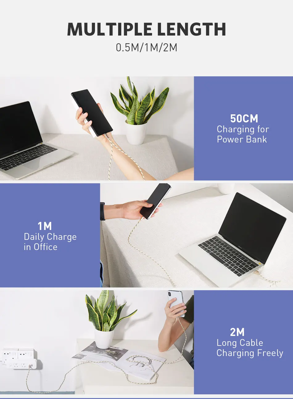 USLION кабель Micro USB для samsung, Xiaomi, huawei, планшета, Android, Micro USB, шнур для зарядки телефона, 2,4 А, кабель для зарядки и передачи данных, адаптер