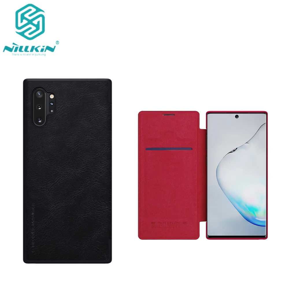 10 шт./лот NILLKIN Qin серии Бумажник Флип кожаный чехол для samsung Galaxy Note 10 plus из натуральной кожи флип чехол