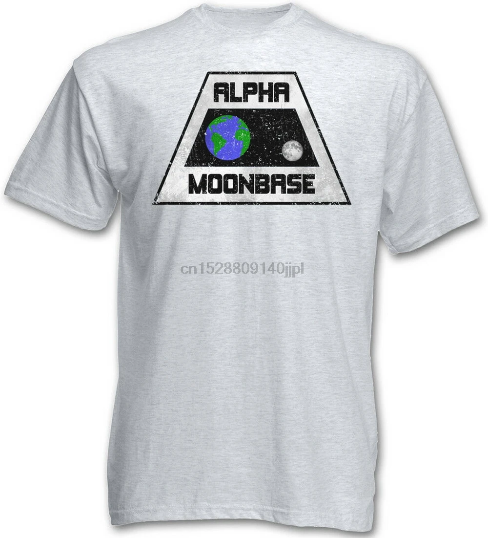 Винтажная футболка с логотипом ALPHA MOONBASE mondbase Alpha 1 TV Space 1999 хлопковые мужские и