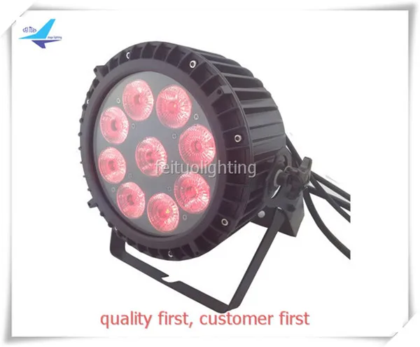 E-12pcs/лот Led par light 9x18 Вт 6в1 RGBAW УФ водонепроницаемый ip65
