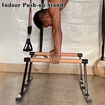 

Indoor Horizontal bars steel Male wooden frame multifunctional arm flexion and extension Russian stand push-up fitness equipment