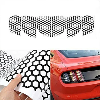 

Car Rear Taillight Honeycomb Sticker Foil Decor Lamp Cover For Ford Mustang 2015 2016 2017 Cars Stickers Styling
