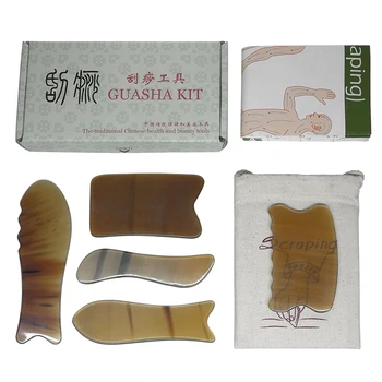 

Tontin High Quality Thickening Yellow Ox Horn Beauty Salon Tool Guasha Scraping slimming face plate