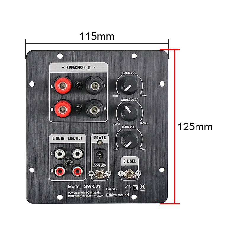 Ghxamp Speaker 2.1 Subwoofer Amplifier 