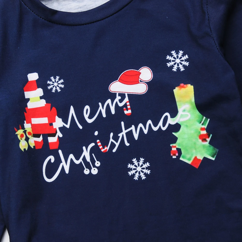 UK Christmas Family Matching Pyjamas PJs Set Xmas Santa Long Sleeve Cotton Kids Sleepwear Nightwear