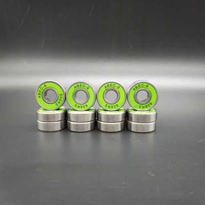 abec-9 green Скейтборд подшипник ABEC-9 хромированная сталь 20 шт./лот красная крышка - Цвет: abec-9 green