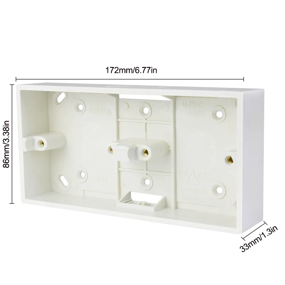 172X86mm White Внешний Atlectric ПВХ воспламенение замедление 86 Тип общего назначения Ming Box подключение открытые коробки переключатель коробок ведьма гнездо коробка - Цвет: 172X86mm White