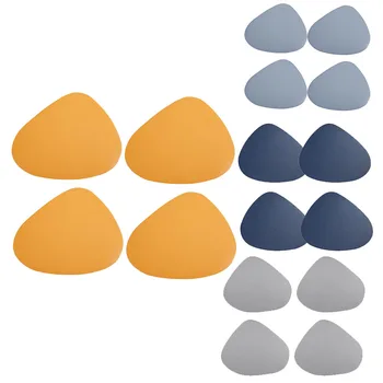 

4 Creative Environmental Protection Leather Home Dining Mats with Thick Insulation and Waterproof Table Mats