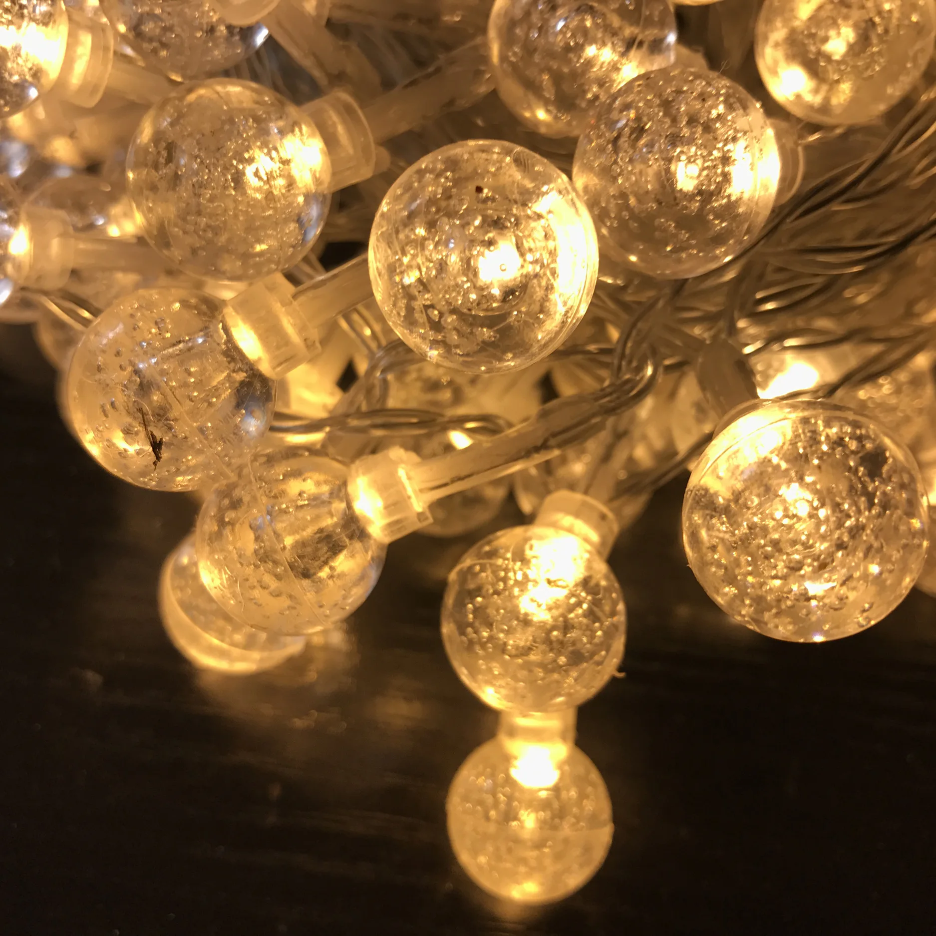 

LED Colored Lamp Bubble Ball Lighting Chain Flashing Light Stars Transparent yuan qiu deng Wedding Waterproof Decoration String
