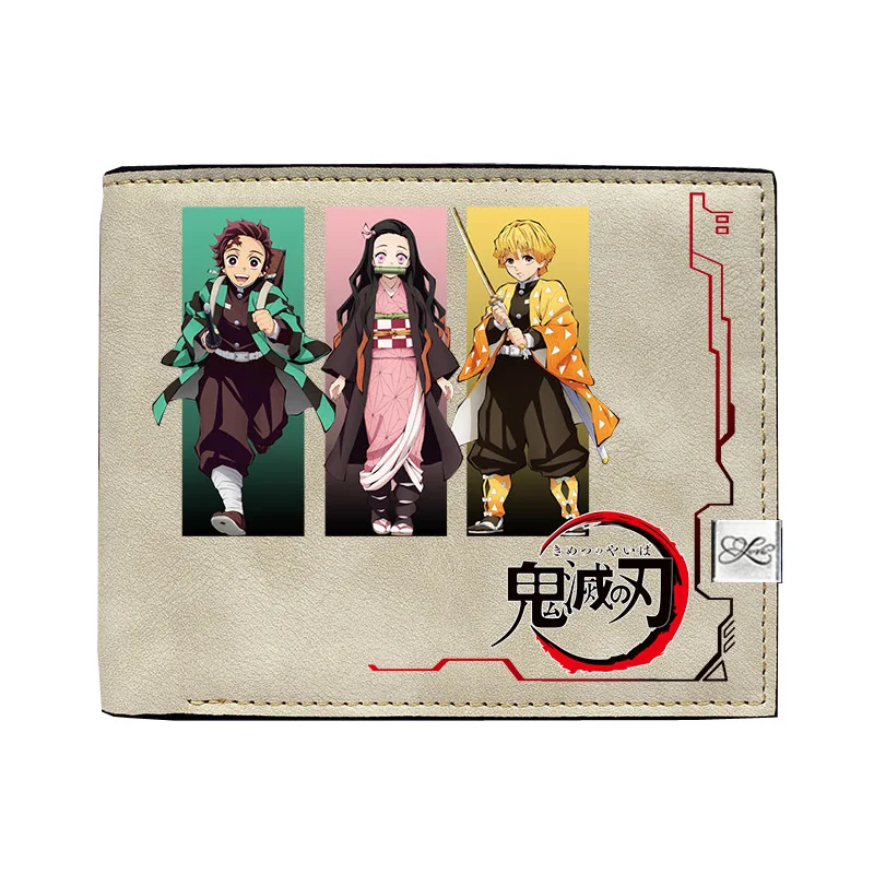 2 Demon Slayer: Kimetsu no Yaiba Аниме Сумка для денег Длинные кошельки для монет Kamado Tanjirou из искусственной кожи короткий женский кошелек-визитница клатч для телефона - Цвет: 2