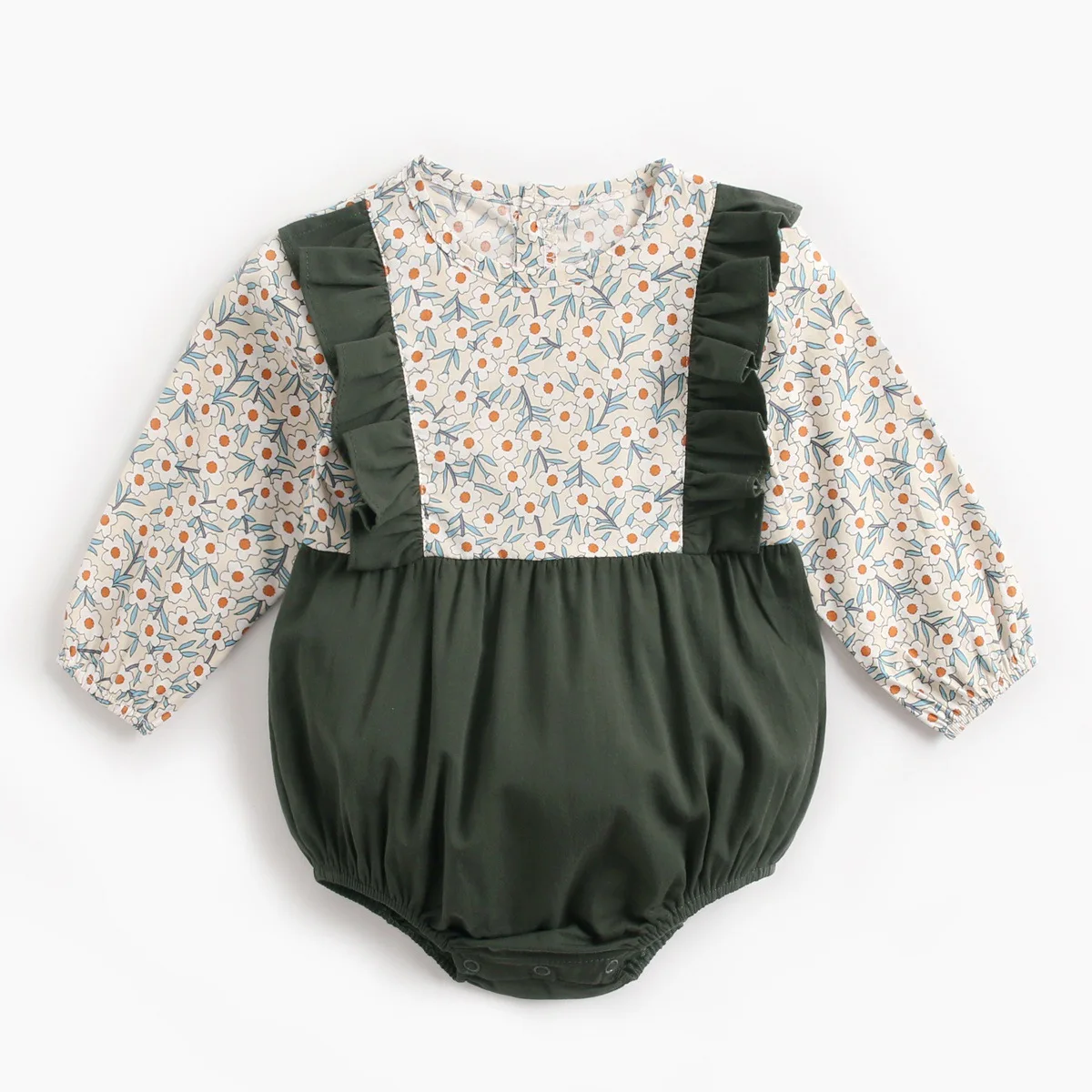 Для маленьких девочек, одежда от Carter's, детский костюмчик, Twin комбинезон, детская одежда для новорожденных, весенние хлопковые футболки с длинными рукавами модные боди с цветочным принтом наряд