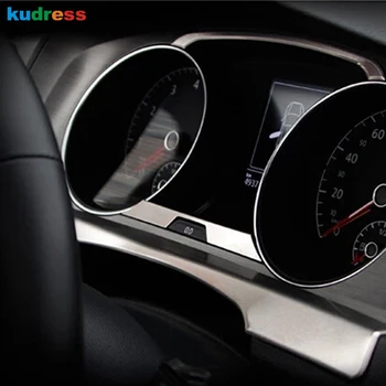 

For Volkswagen Golf Mk7 2013-2017 Stainless Steel Car Interior Dashboard Frame Cover Trim Console Instrument Panel Trims Sticker