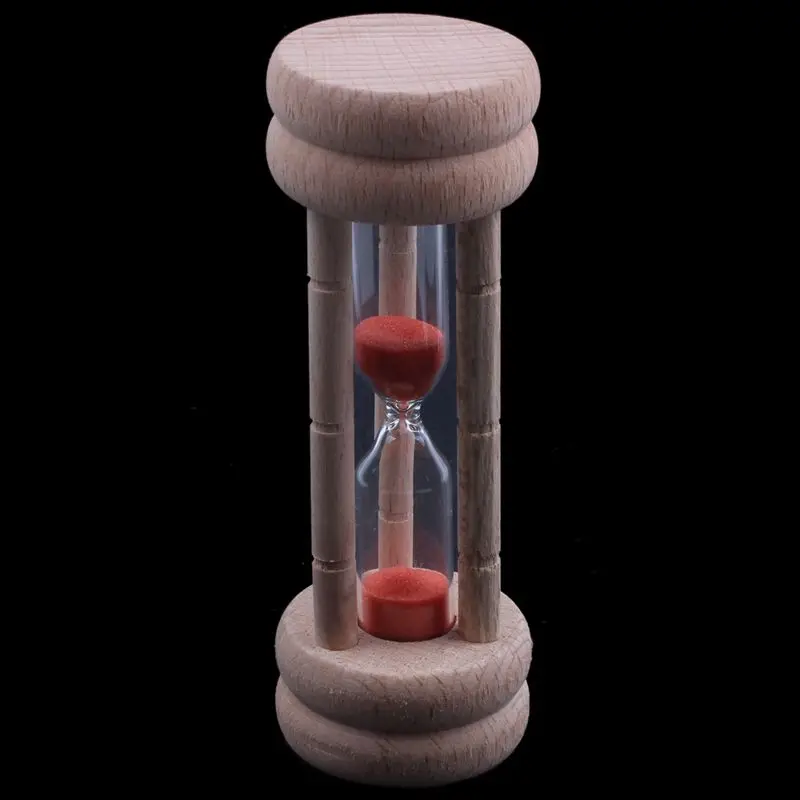 New-3 Minutes Hourglass Classic Beech Natural Sand Time Switch Kitchen Coffee Eggs Tea Gift Decoration