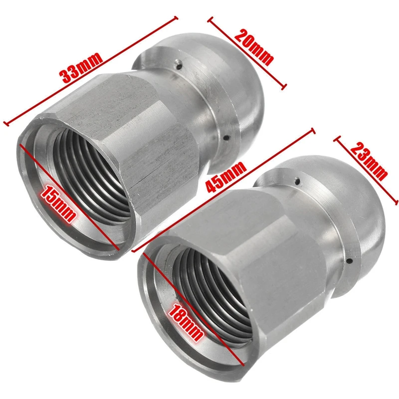 SANQ Pipe Jetter Pressure Washer Drain Sewer Cleaning Pipe Jetter Rotary Nozzle 5 Jet