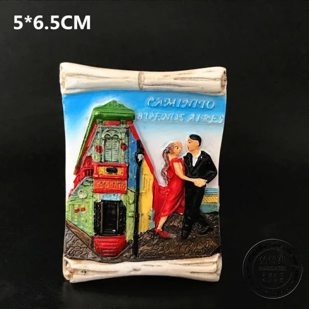 3d магнит-наклейка на холодильник сувенир для туризма в аргентинском Танго La Boka Buenos Aires туристические пейзажи на холодильник магнитные аксессуары - Цвет: W