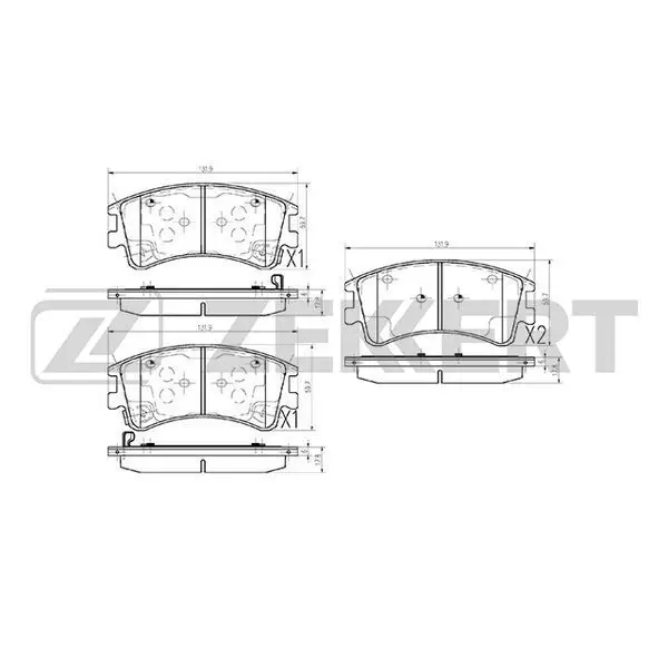 Колодки торм. диск. перед Mazda 6 02 ZEKKERT bs-2064