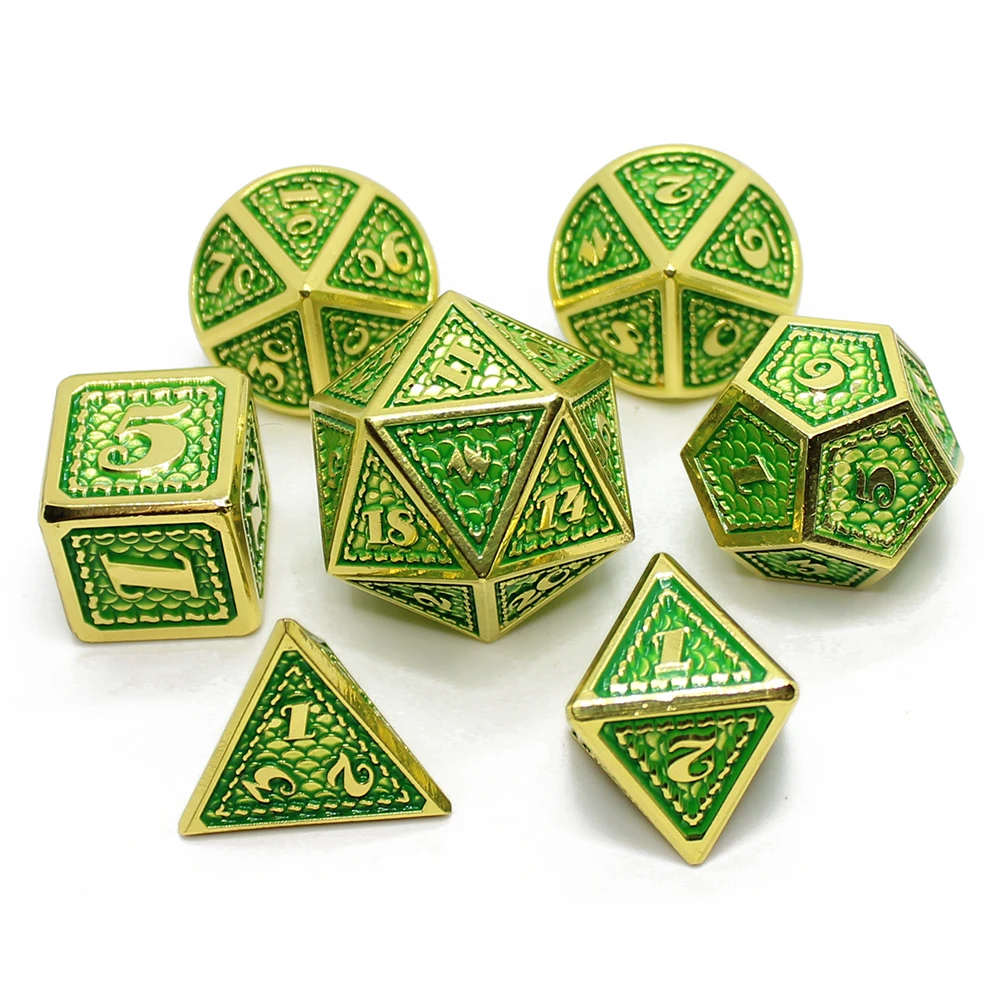 Новинка 2020 металлические кости DnD игральные для ролевой игры в комплекте стиле