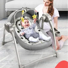 Кресло-качалка для новорожденных, детское электрическое вибрирующее кресло, многофункциональное комфортное кресло для увеличения электрической колыбели