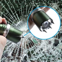 Lampe de poche pour l'autodéfense, torche tactique à large rayonnement, pour chasse, défense d'urgence, arme de défense pour femmes 