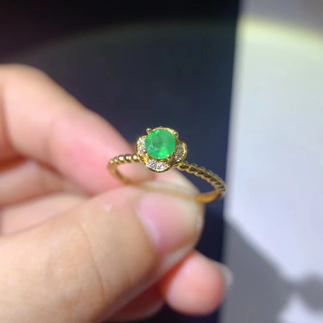 The Signature Emerald Cut Green Lab Grown Emerald Engagement Ring