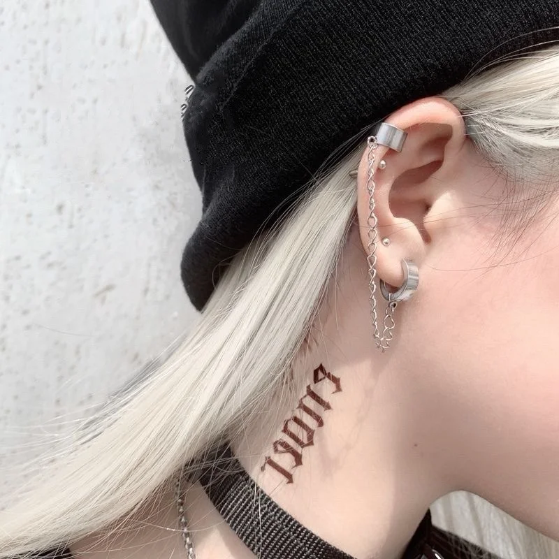 Ear Clip Earrings 1 Piece Stainless Steel Painless Ear Clip Earrings For Men Women Punk Non Piercing Fake Earrings Jewelry Gifts, ear clip earrings,clip earrings,ear clip,ear accessories