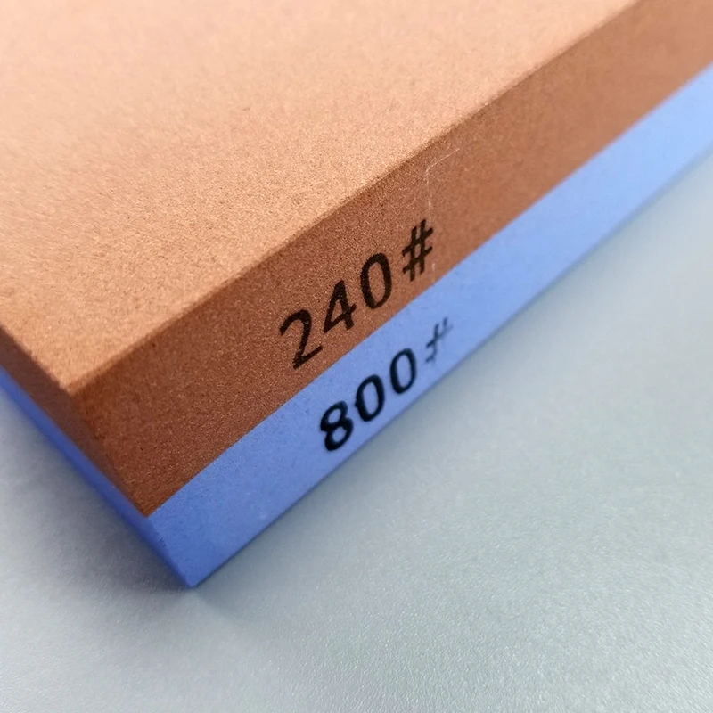 Sharpening stone 240&800 grit Double-sided oilstone sharpener set with non-slip bamboo base and angle guide and polishing paste
