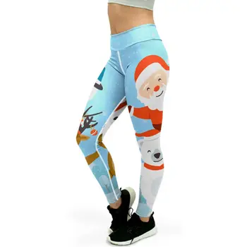 

Womens High Waist Yogawear Pants Xmas Gym Sportswear Fitness Athletic Jogging Leggings Long Trouser Pants