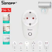 Sonoff s26 eua/reino unido/cn/au/ue wi fi tomada inteligente tomada interruptor de luz tomada temporizador 220 v controle remoto sem fio alexa google casa(China)