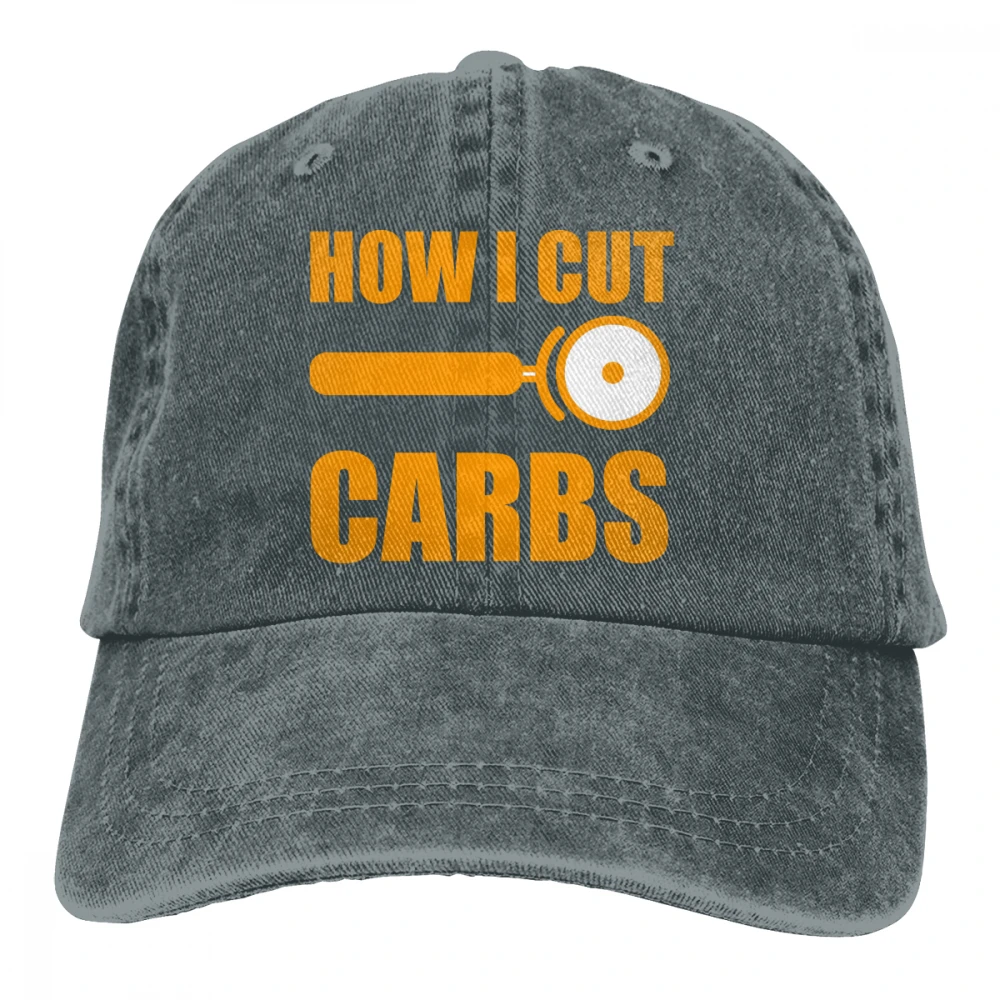 How I Cut Carbs Casquette черные унисекс Мужские Женские джинсовые бейсболка с ремешком кепки Регулируемая шляпа для гольфа папа
