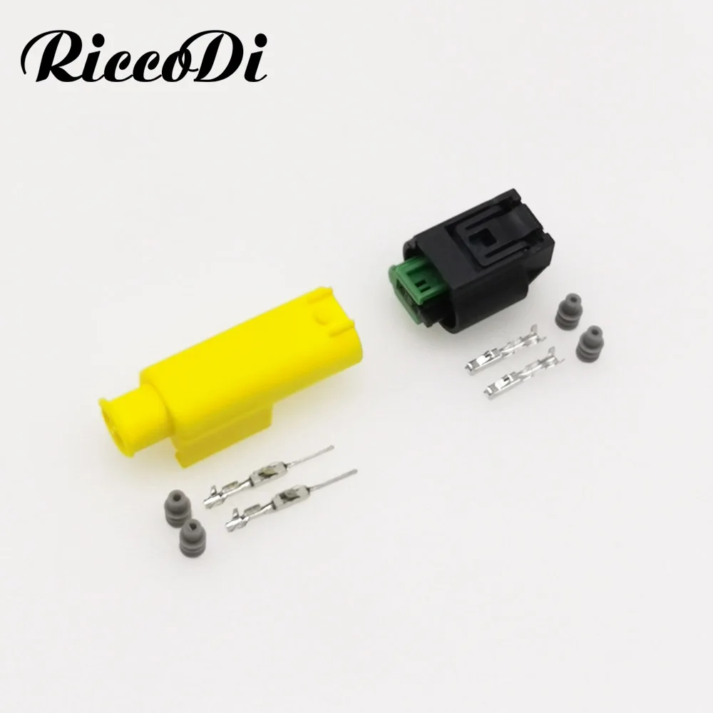 1-20Kits Tyco AMP 2Pin вилка педаль акселератора электрический авто разъем 2-967642-1 1-967644-1 968405-1 - Цвет: Male female set