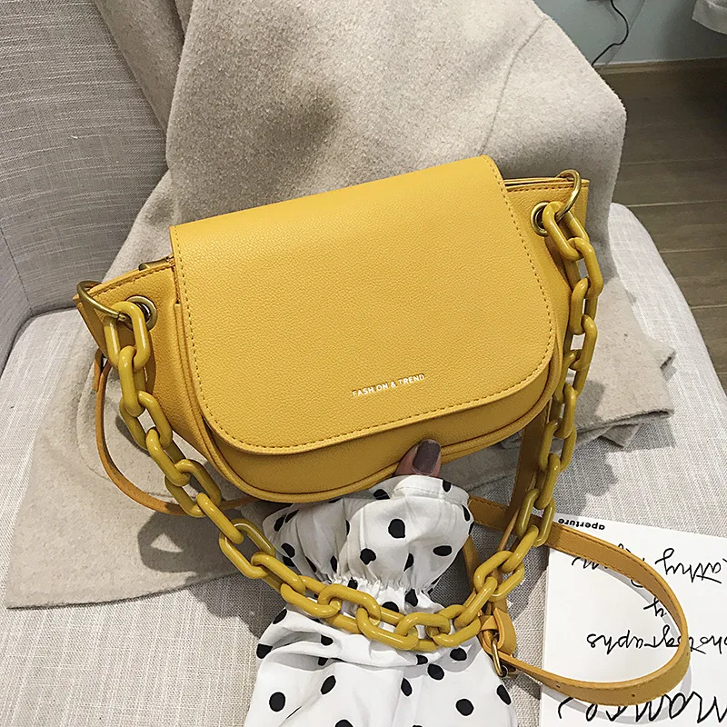 

NEW Acrylic Chain Women Package and Purse 2019 New Small Ladies Shoulder Bag PU Mini Wing Bags Brand Desinger Messenger Bag