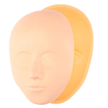 

5D Facial Tattoo Training Head Silicone Practice Permanent Makeup Lip Eyebrow Tattoo Skin Mannequin Doll Face Head