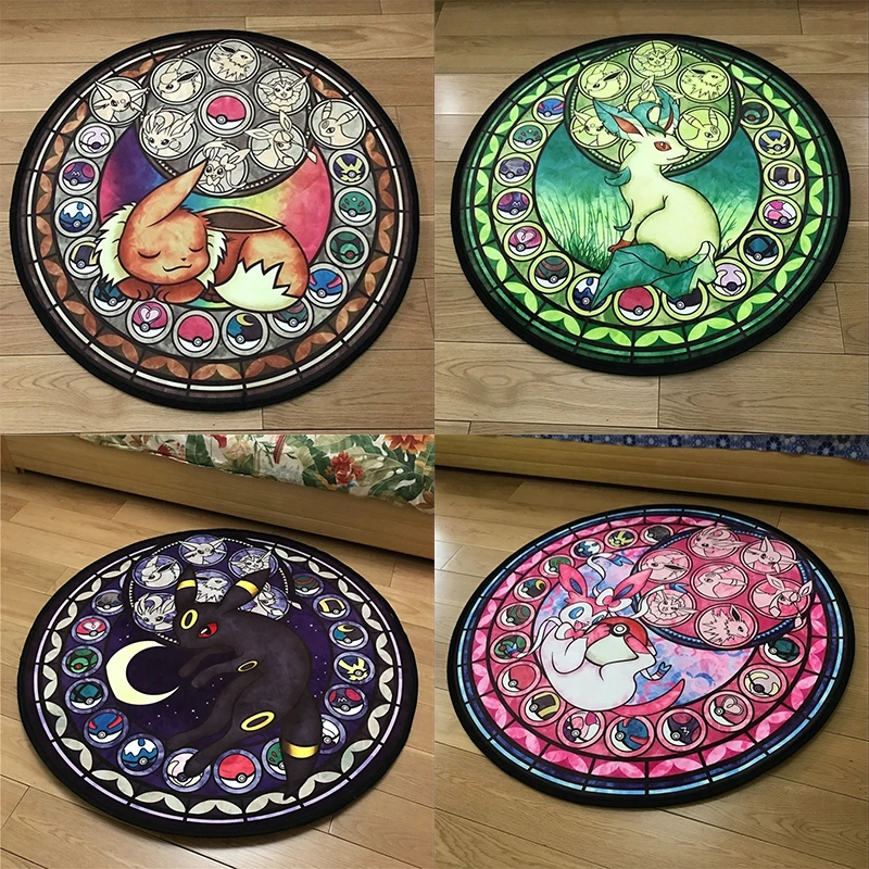 Круглый коврик Pokemon милый мультяшный напольный для гостиной спальни детской