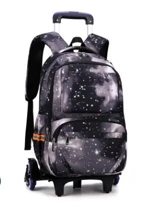 NIWEIYA Rollrucksack Für Kinder - 2-in-1 Schultasche Mit Rädern 30x18x46cm