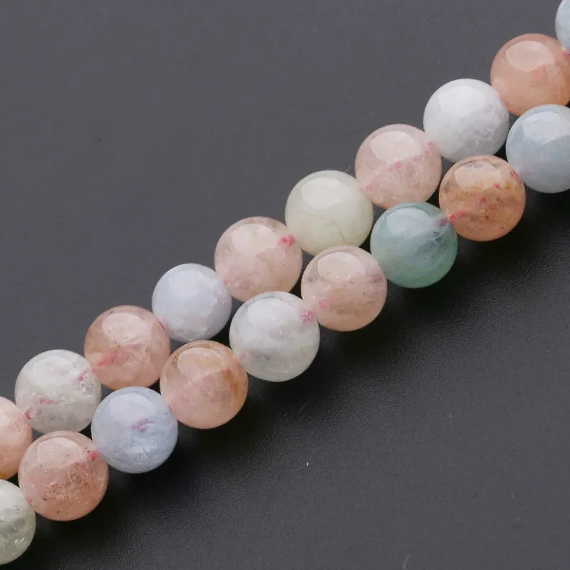

Full 15'' 39cm Long Strand Natural Round Loose Morgan Stone Beads 4 6 8mm Size for DIY Jewelry Findinds High Quality