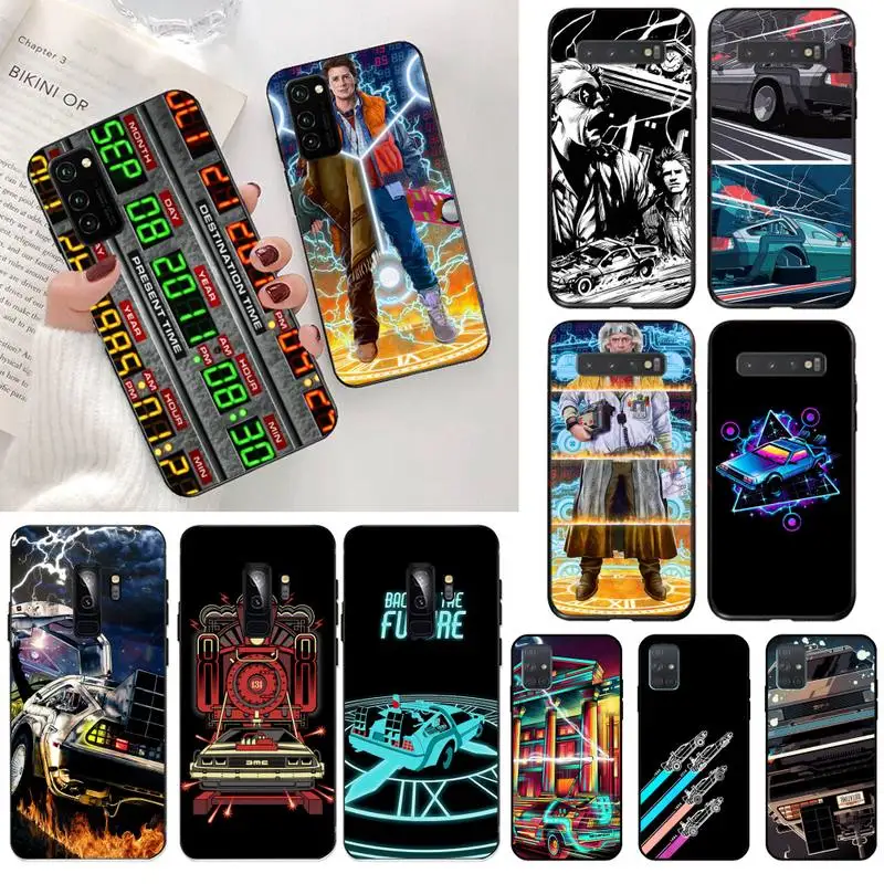 

HPCHCJHM Back to the Future DeLorean Time Machine DIY Luxury Phone Case for Samsung S20 plus Ultra S6 S7 edge S8 S9 plus S10 5G