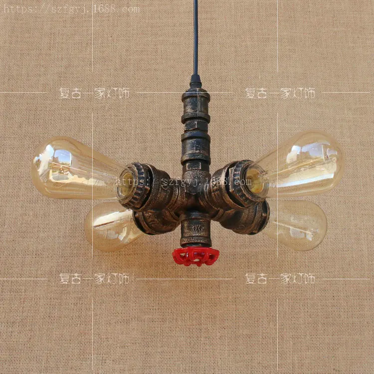 Conduit droplight, индивидуальная одежда для гостиной, магазин одежды, проездной бар, промышленное искусство, Ностальгический ретро droplight