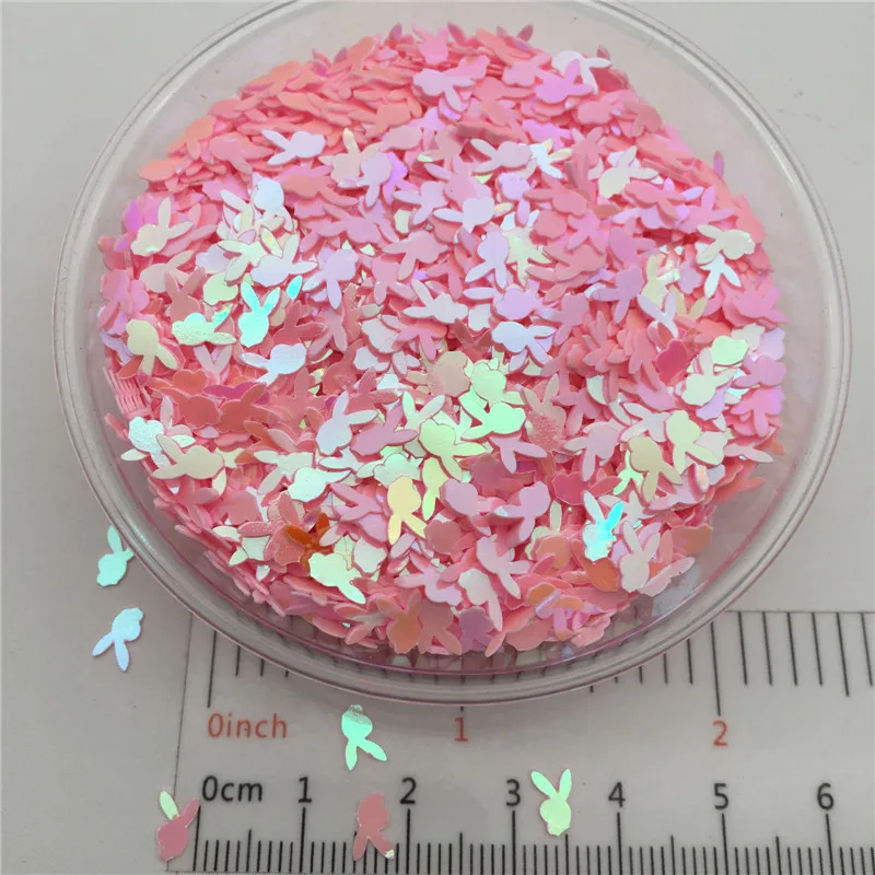 ab Pink 20 г 5 мм Кролик Форма ПВХ свободные блестки для ногтей маникюр/Шитье/свадебные конфетти украшения - Цвет: ab Pink