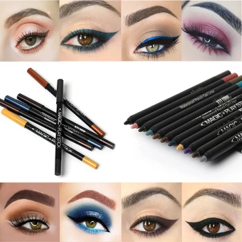 

Colored Pearl Pen Highlight Stick 12 Color Eyeliner Pearlescent Eye Shadow Pen Lying Silkworm Pen Waterproof Eyeliner Hot TSLM2