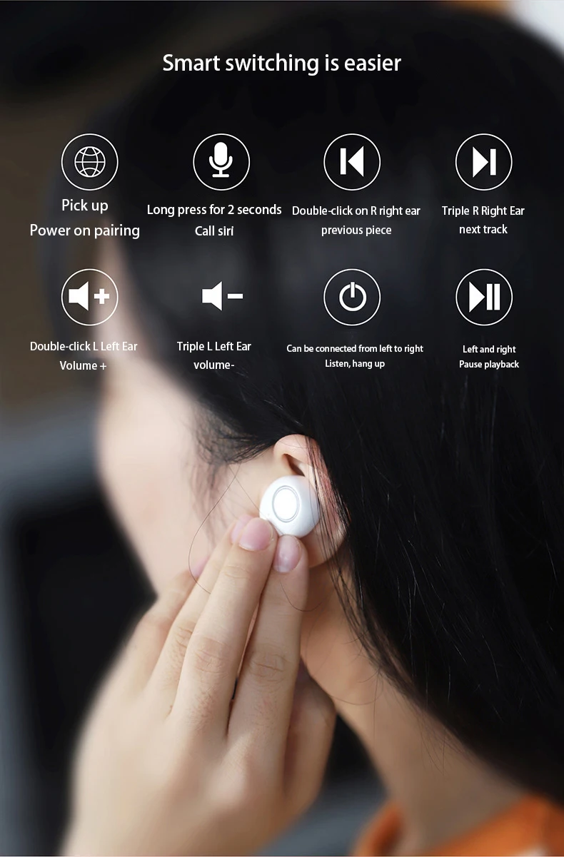 Macaron K10 фонарь 5,0 Беспроводная бинауральная TWS bluetooth-гарнитура Спортивная мини-гарнитура в уши с шумоподавлением Android телефоны HD звонки