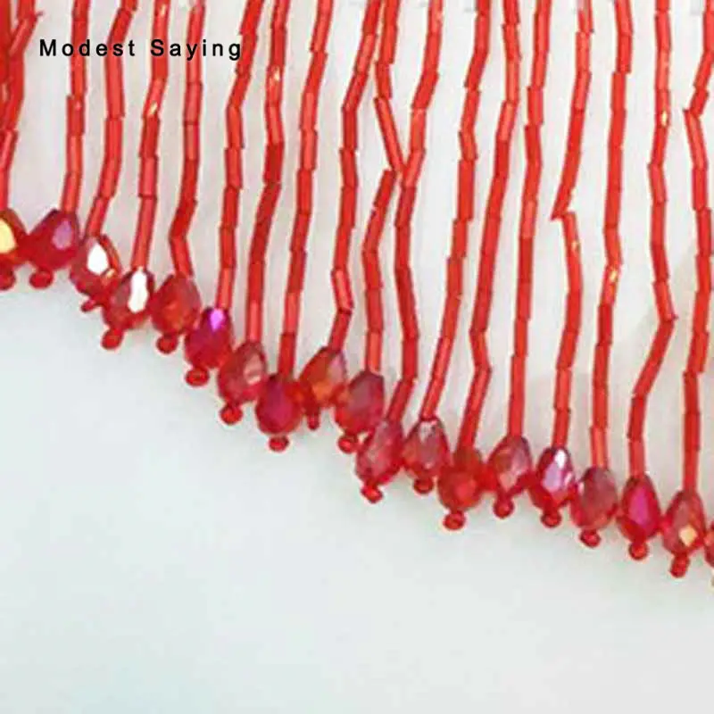 6 ярдов 15 см бисерная бахрома обрезанная лента швейная отделочная кисточка латинские танцы платье вечерние платья этап аксессуары для одежды - Цвет: RED