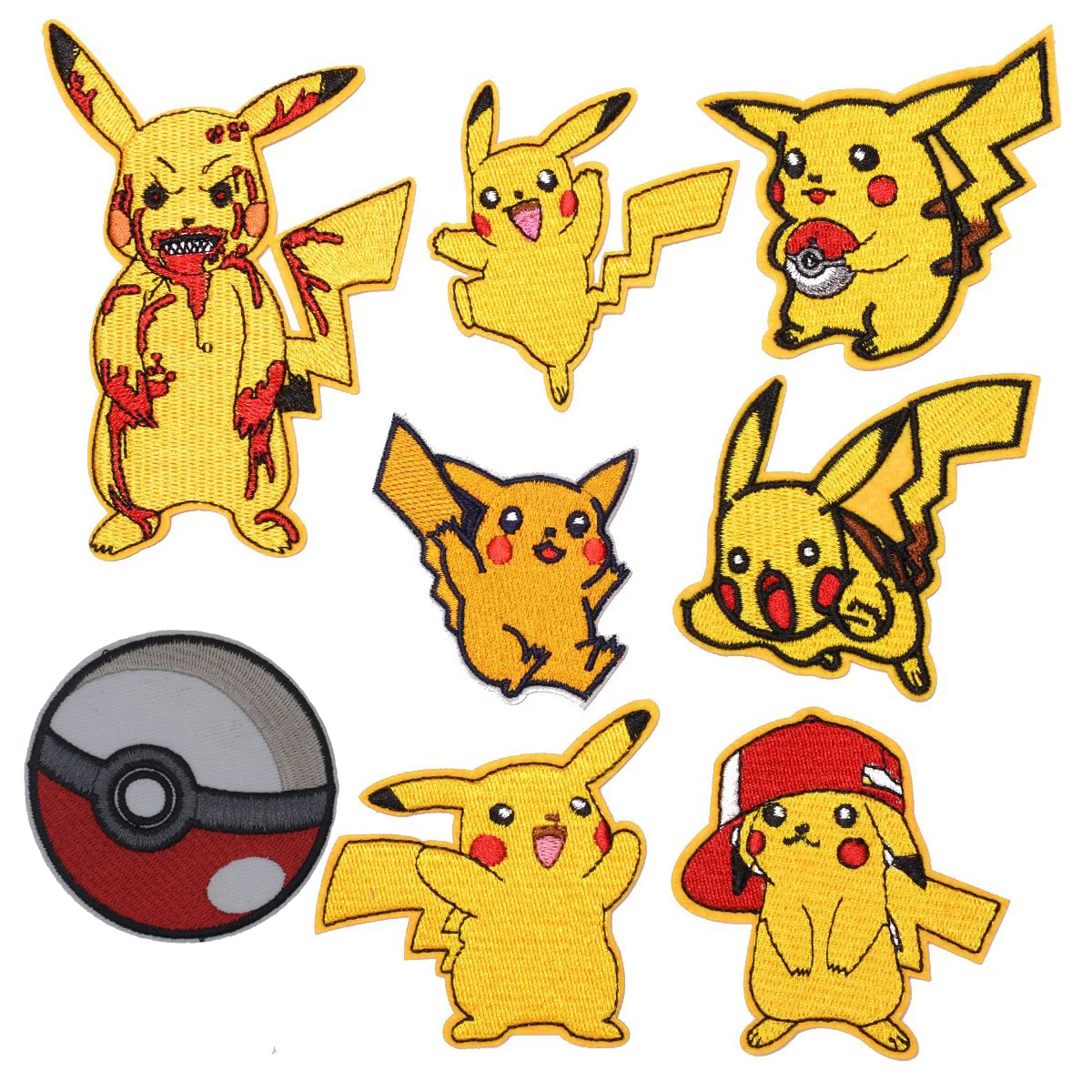 

New Pokeball Patches Pocket Pikachu Movie Stars Anime Patch Iron on Patches for Clothing Child Clothes Diy Ironing Stickers