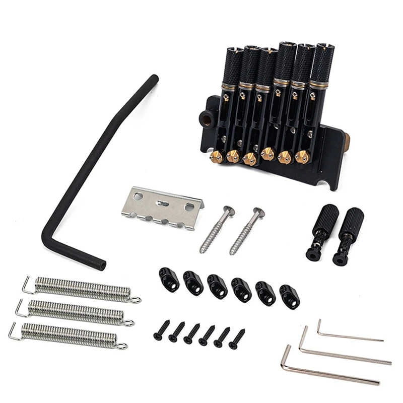 Прочный 6 струн Безголовый Электрический гитарный Мост Комплект запасные части