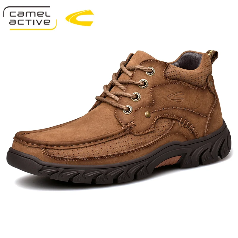 Camel Active Men Hiking Shoes Anti-Slip Outdoor Tactical Shoes Walking Trekking Climbing Sneakers Zapatillas Comfortable Boots - Цвет: Коричневый