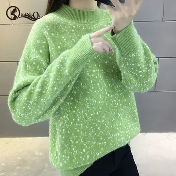 

2019 New Sweater Lazy Style Pullover Sweater For Women Autumn Winter Loose Ins Style Fashion Sweater Tops