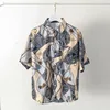Hawaii Beach Shirt Men Quick Dry Summer Short Sleeve Male Print Casual Shirts Floral Loose Korean Clothing 2025 Vintage 6